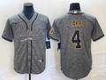 Men's New Orleans Saints Derek Carr #4 Gray Game Jersey1 Joint Edition
