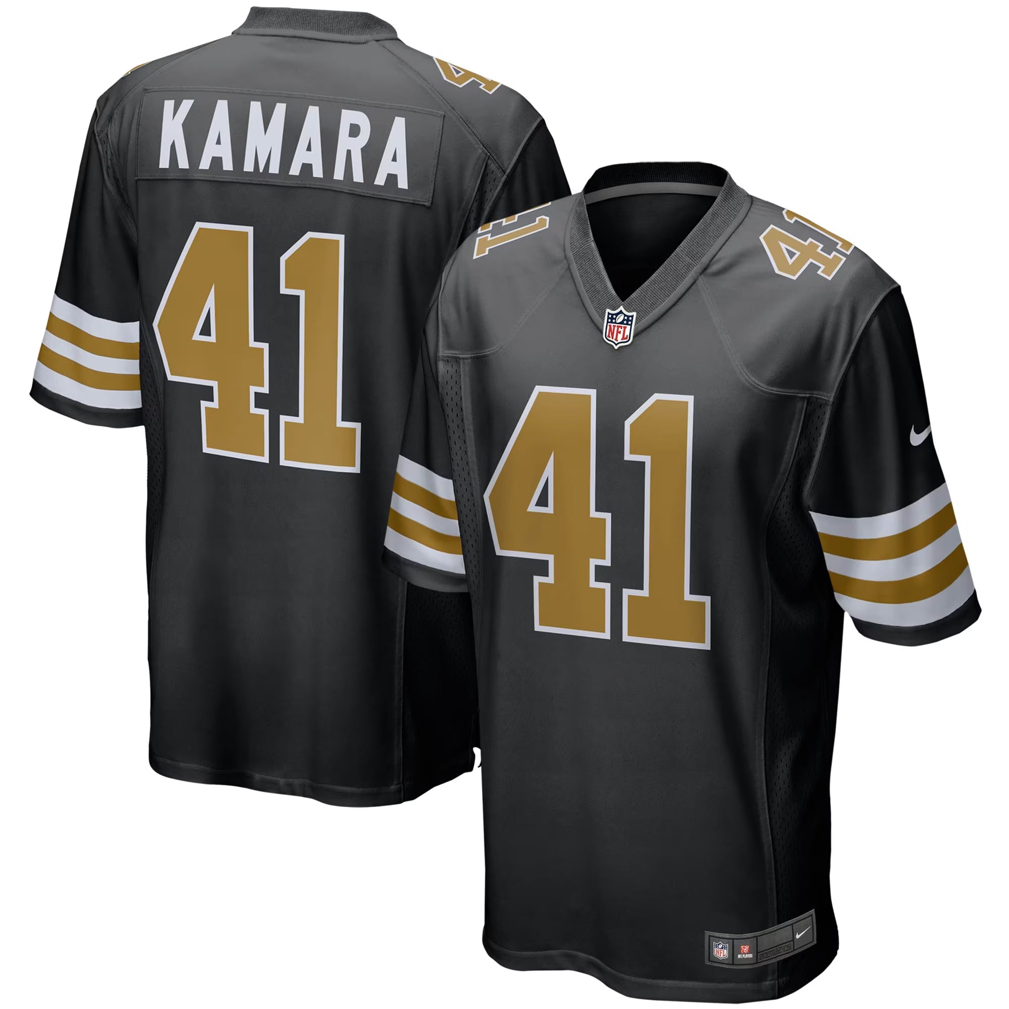 New Orleans Saints Alvin Kamara Black Alternate Game Jersey