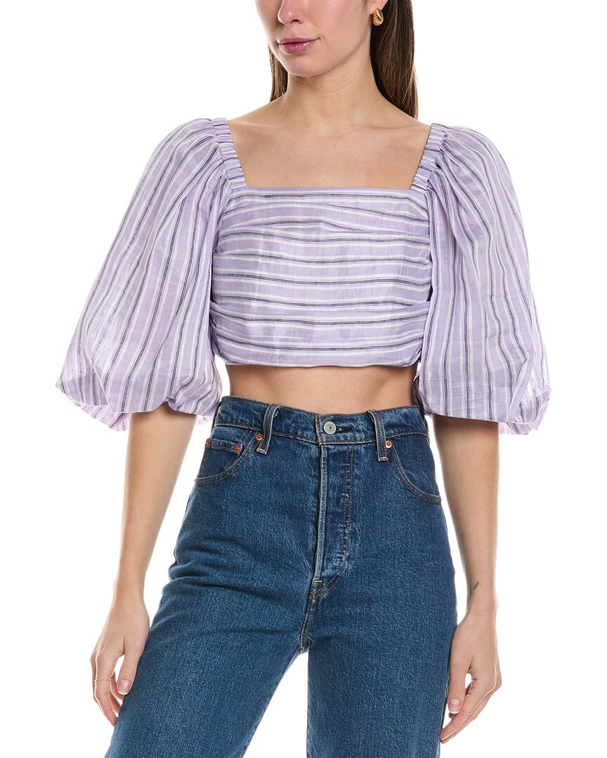 Sandro Linen-Blend Top