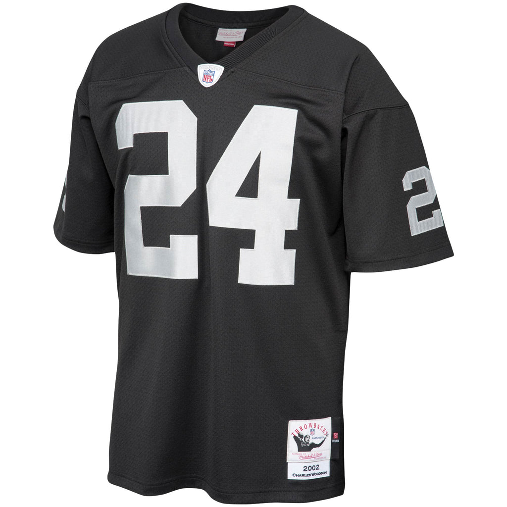 Las Vegas Raiders 2002 Charles Woodson Mitchell & Ness Black Authentic Throwback Retired Player Jersey