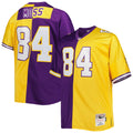 Minnesota Vikings Randy Moss Mitchell & Ness Purple/Gold Big & Tall Split Legacy Retired Player Replica Jersey