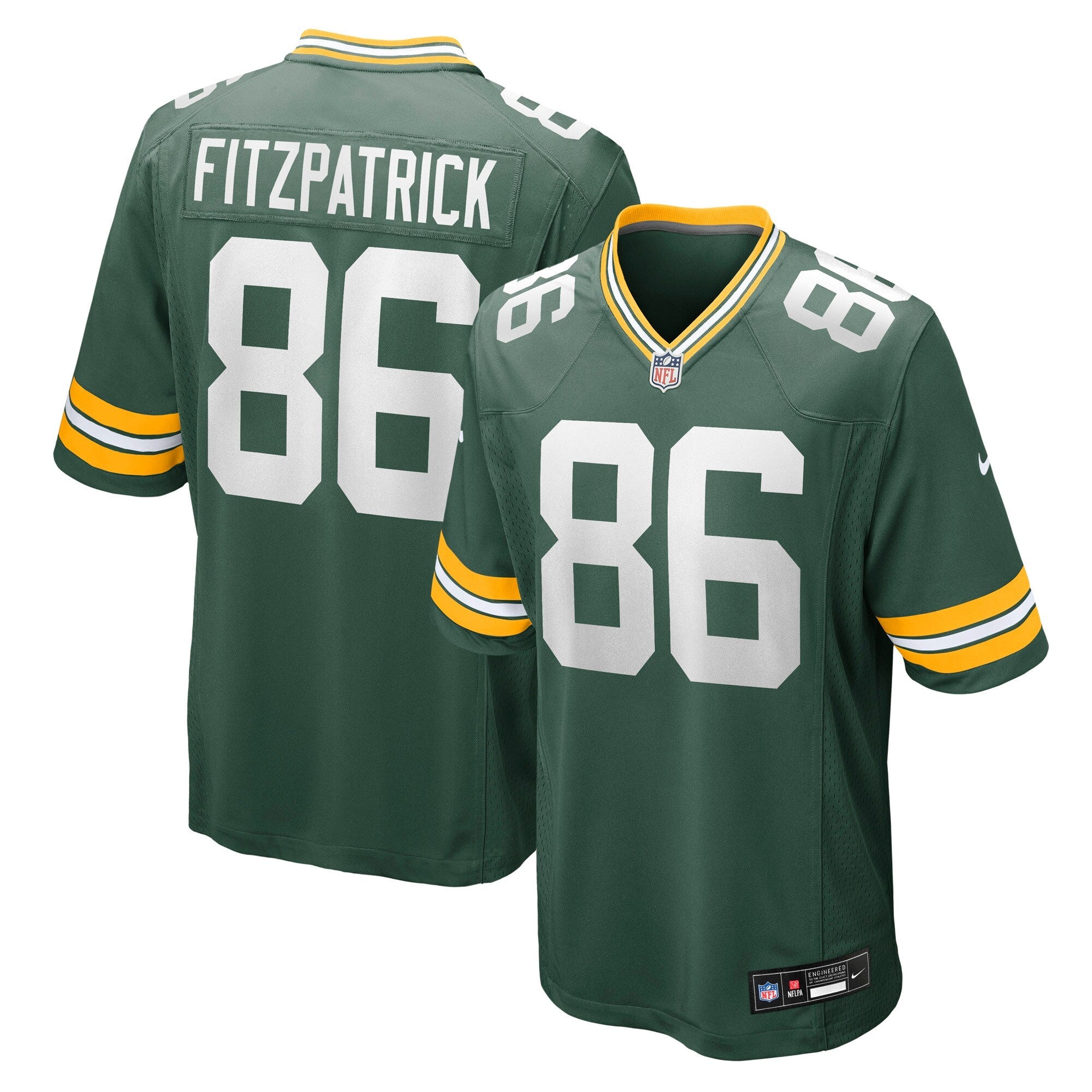 Green Bay Packers John FitzPatrick Green Team Game Jersey