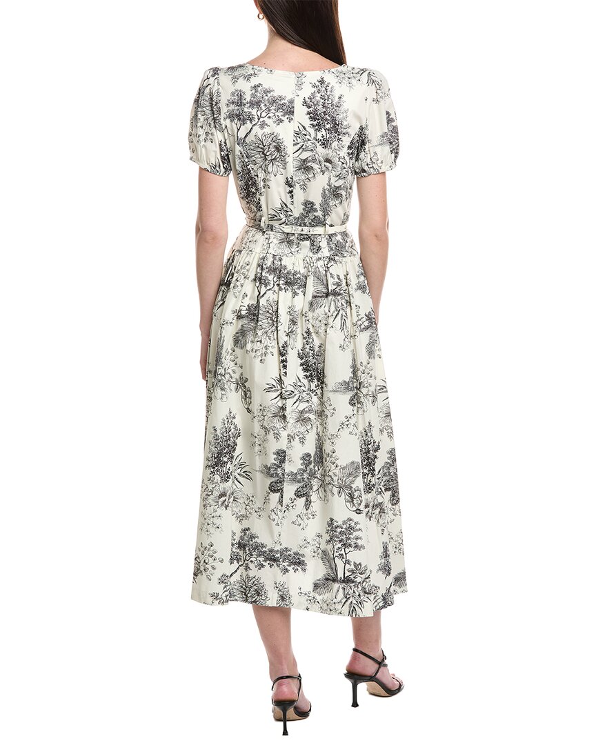 Maison Tara Stretch Poplin Short Sleeve Midi Dress
