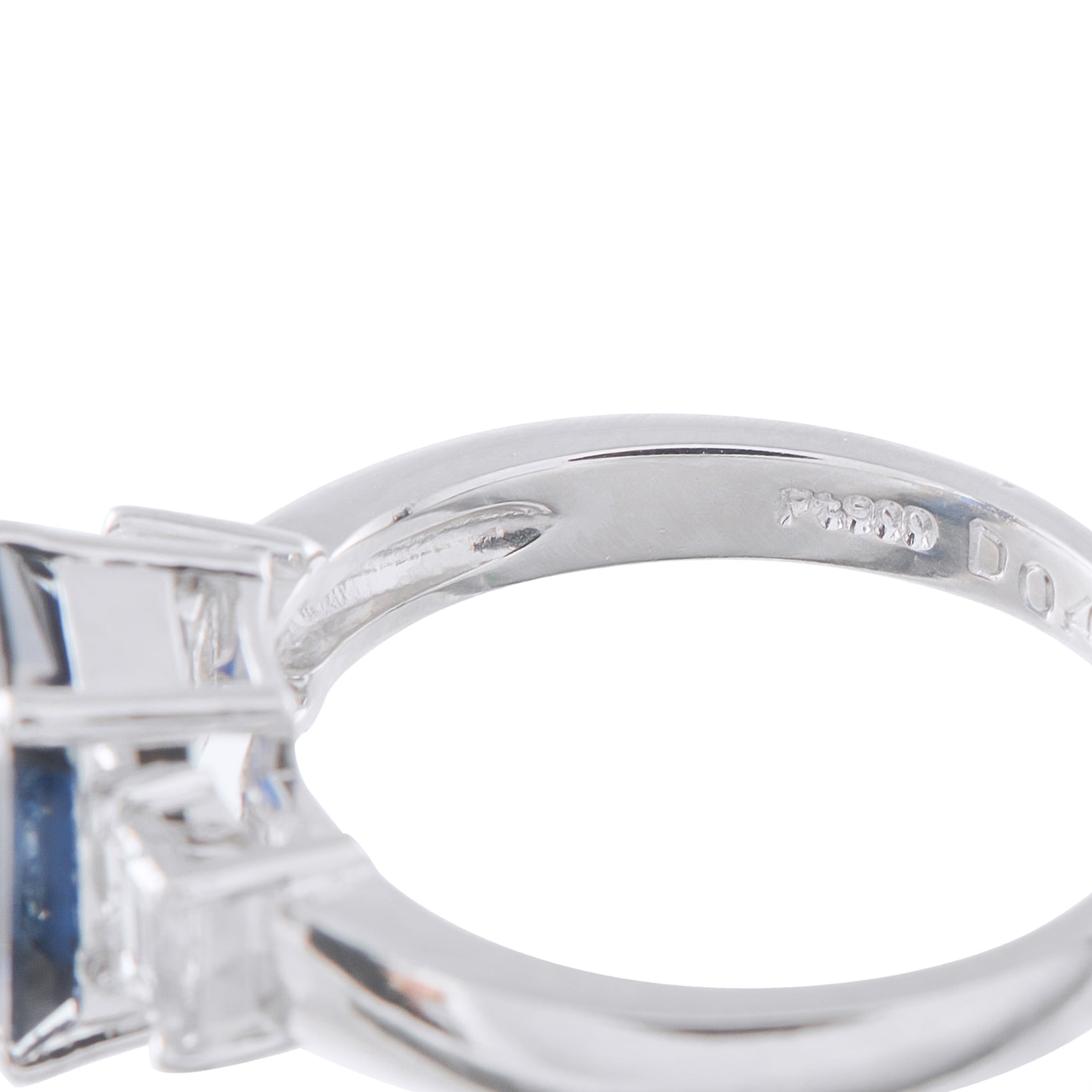 LB Exclusive Platinum 0.41ct Diamond and Sapphire Ring MF05-041326