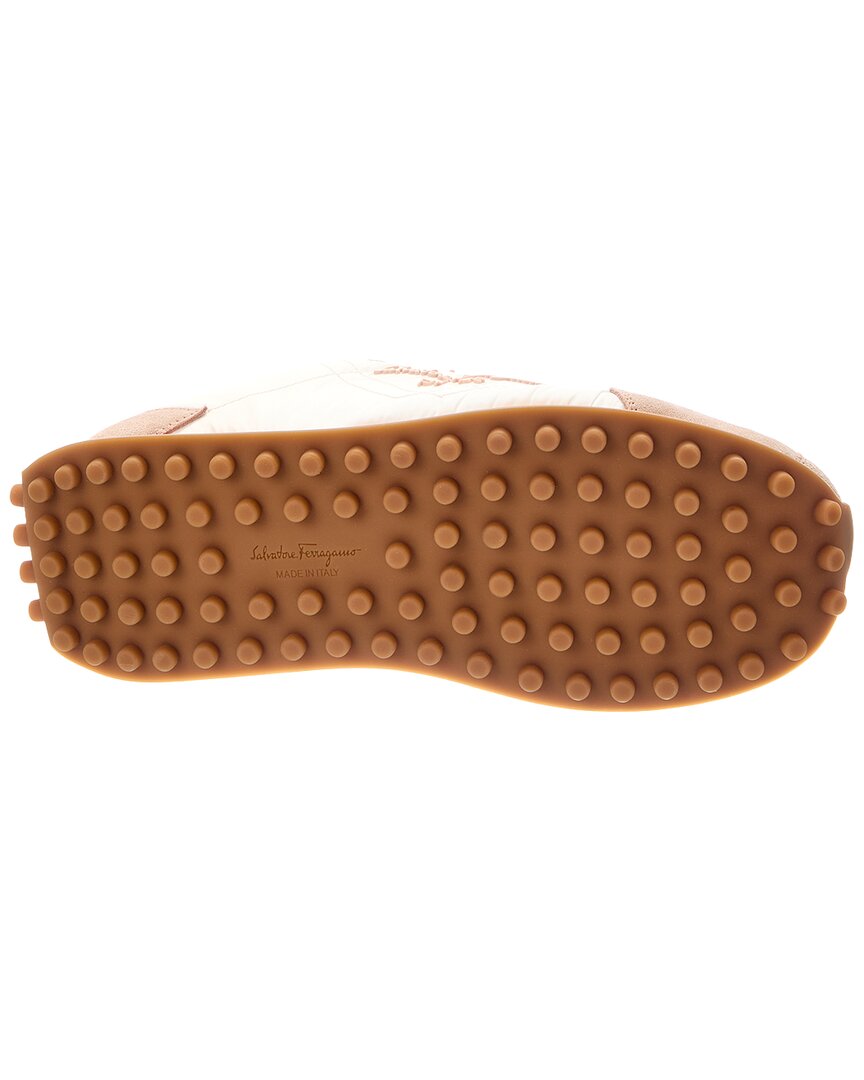 Ferragamo Iggy Suede-Trim Sneaker