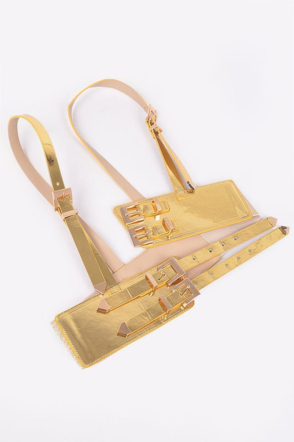 Vegan Harness With Metal Buckles