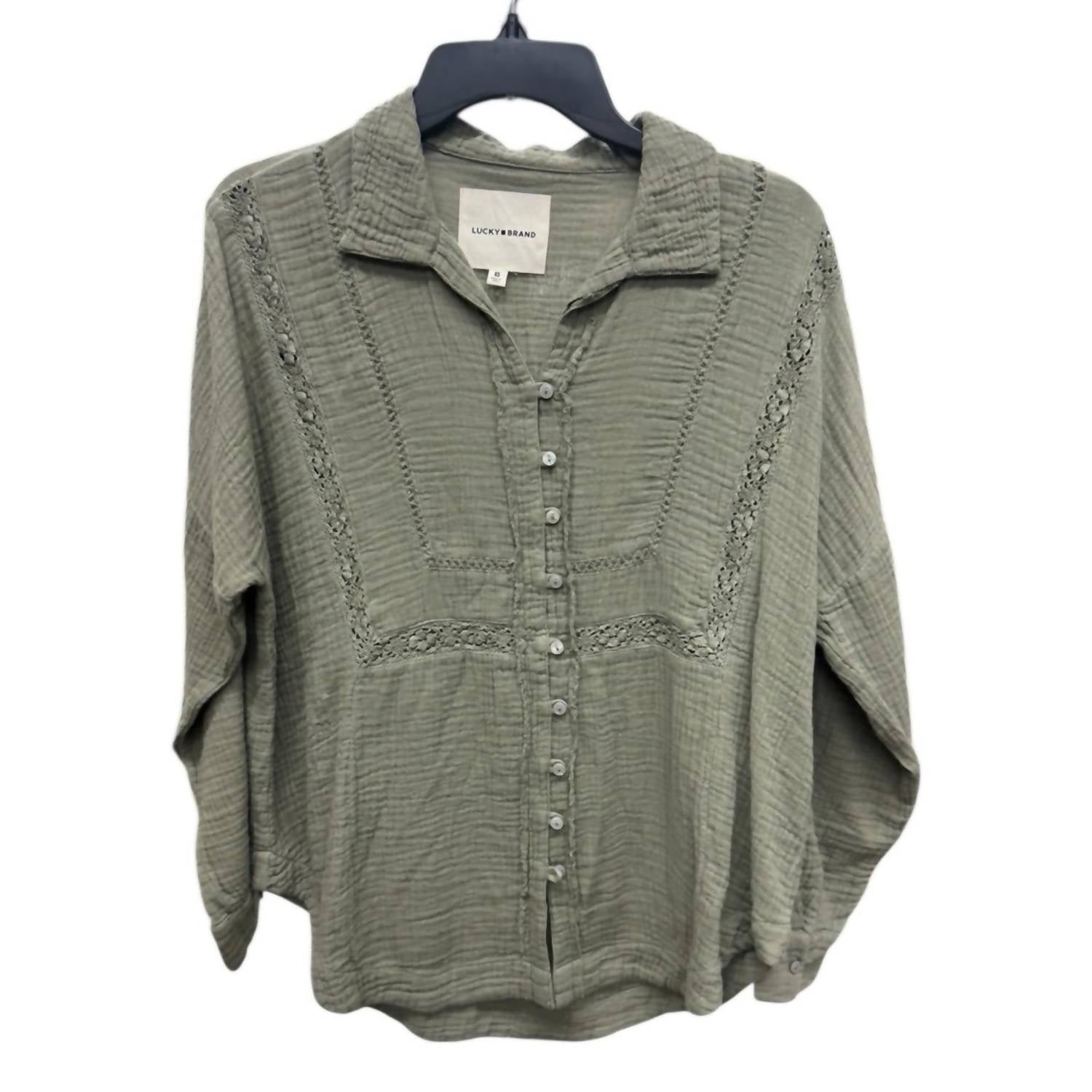 Button Down Shirt In Sage