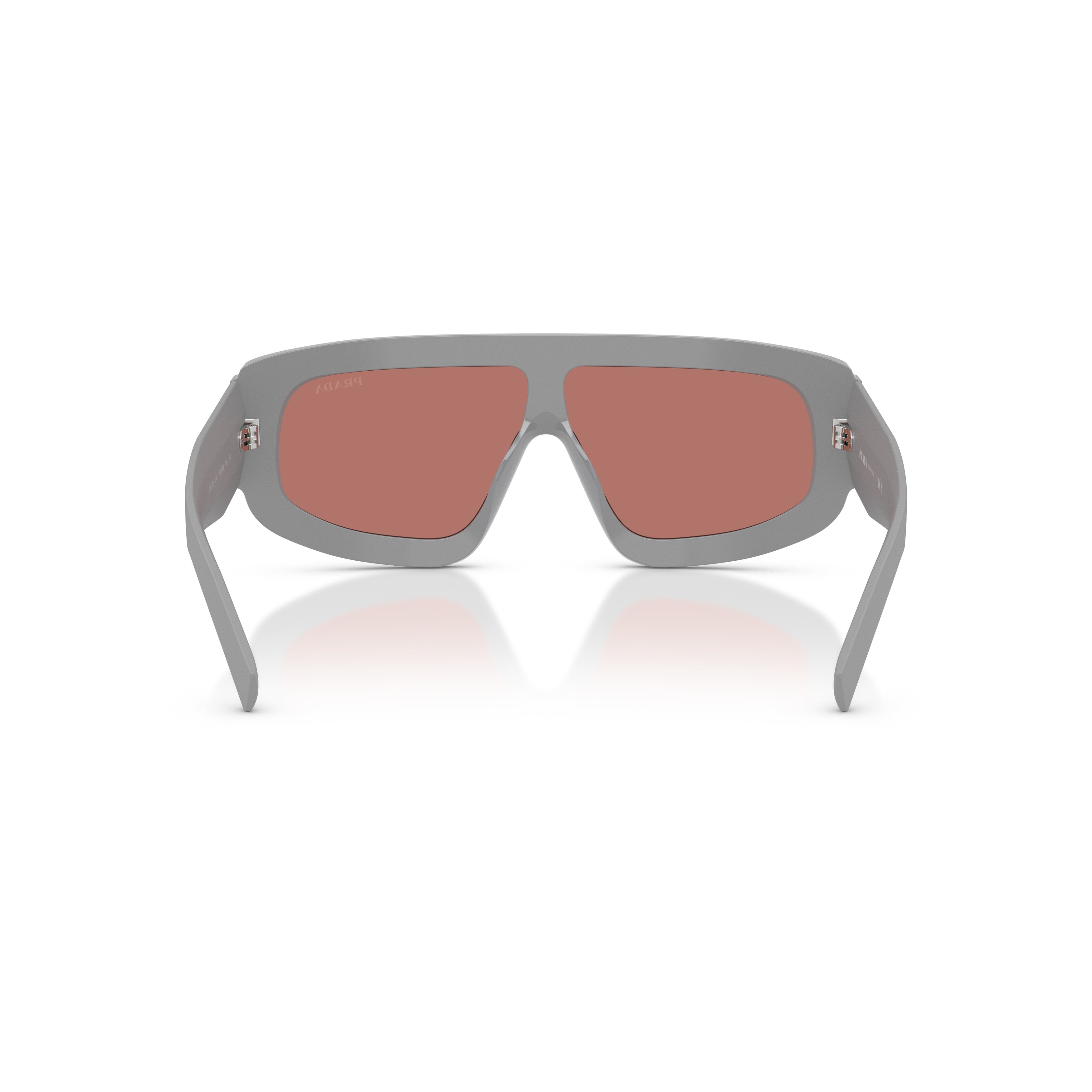 Oversized Rectangular Frame Sunglasses With Triangular Logo Detail