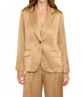 Betty Single Button Blazer In Taupe