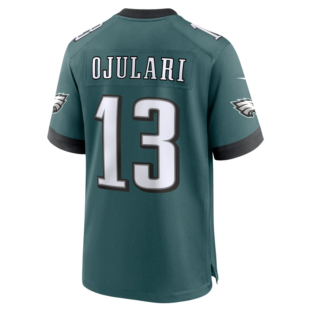 Philadelphia Eagles Azeez Ojulari Midnight Green Team Game Jersey