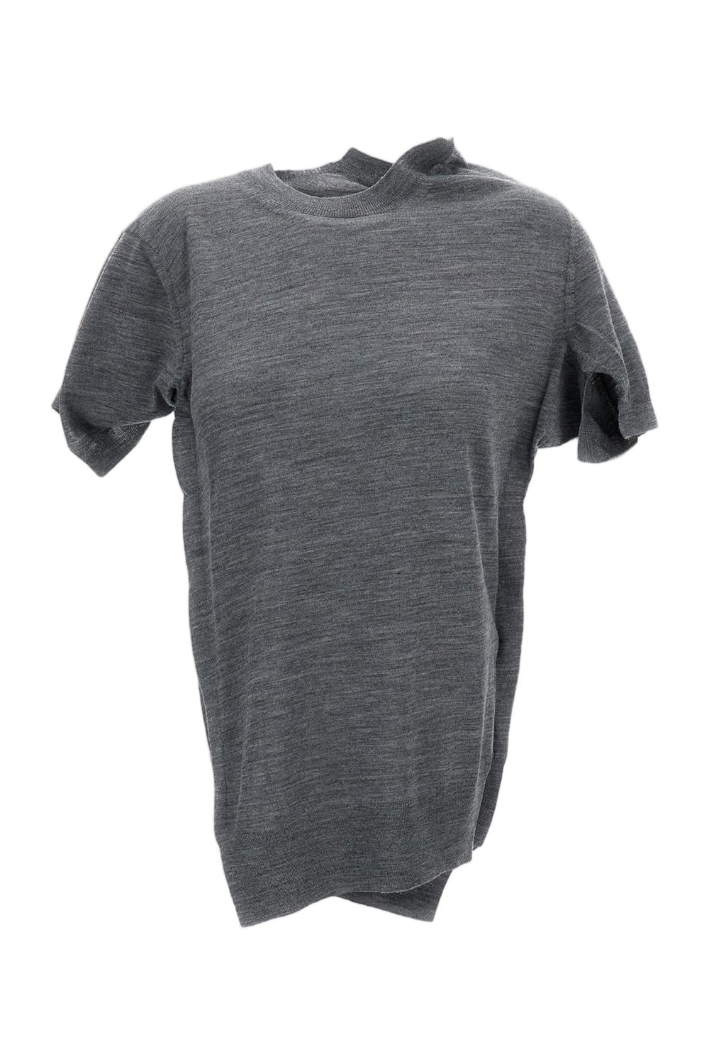 Grey Fine Wool T-Shirt