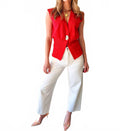 Modern Muse Vest In Red