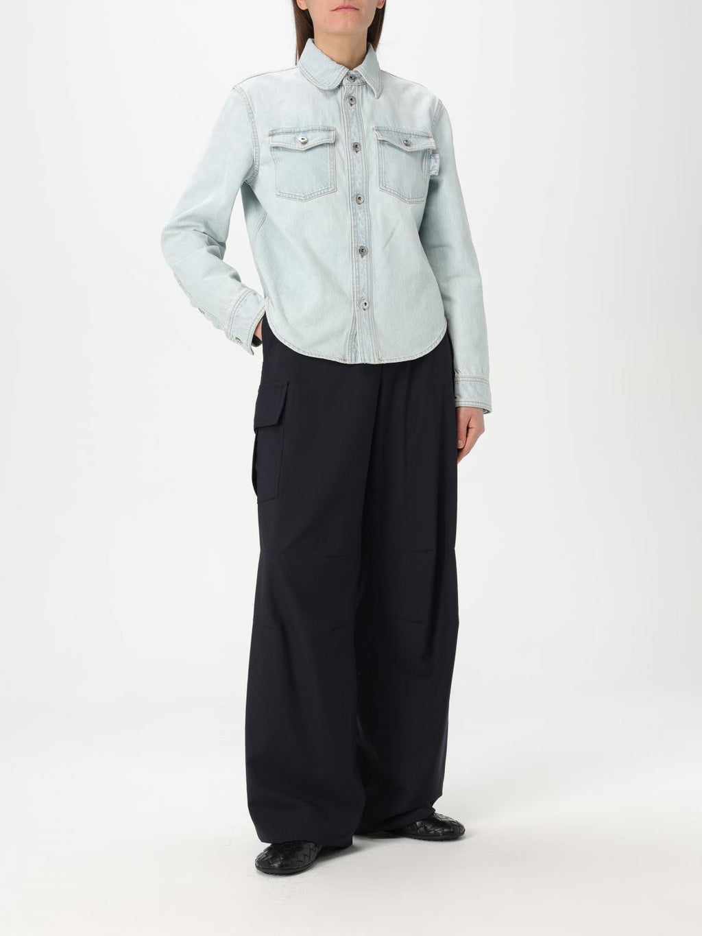 Bottega Veneta Shirt Woman Stone Washed
