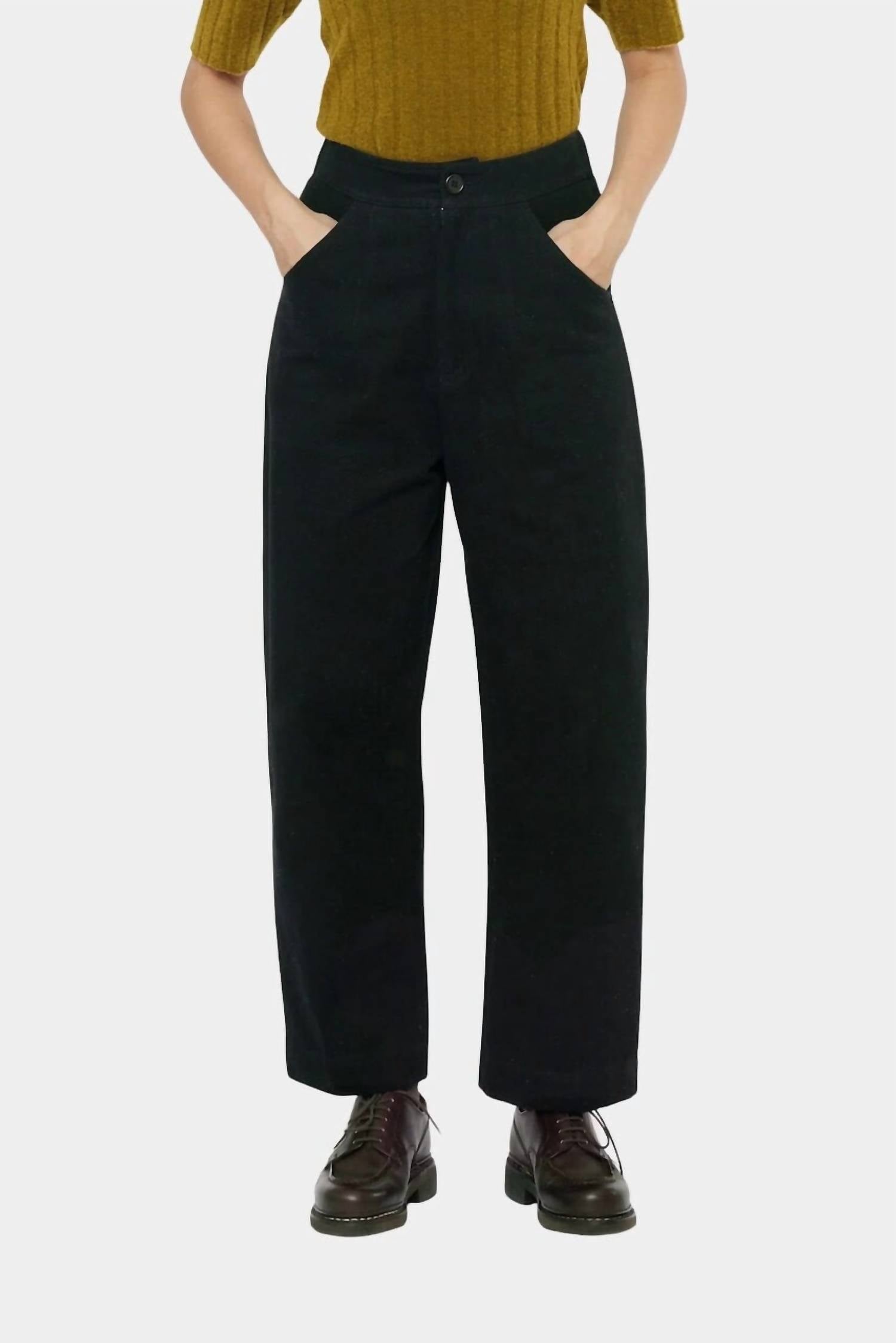 Signature Curve Legged Trousers In Black