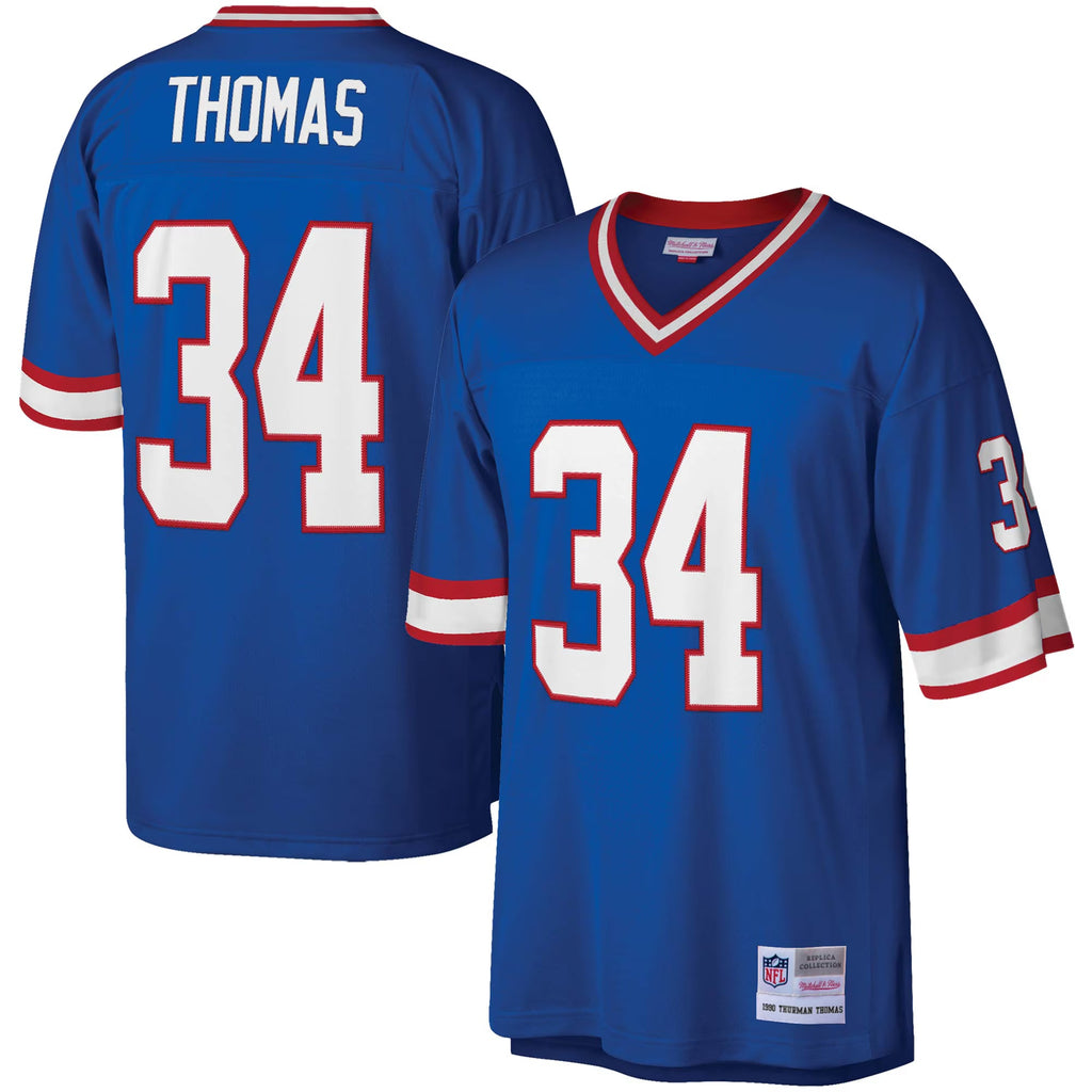 Buffalo Bills Thurman Thomas Mitchell & Ness Royal Legacy Replica Jersey
