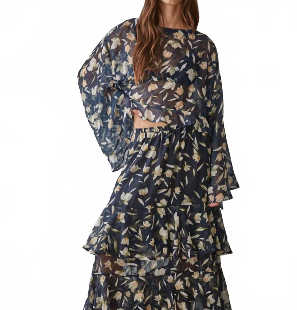 Aether Bloom Top In Blue
