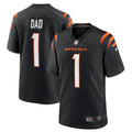 Cincinnati Bengals Number 1 Dad Black Game Jersey