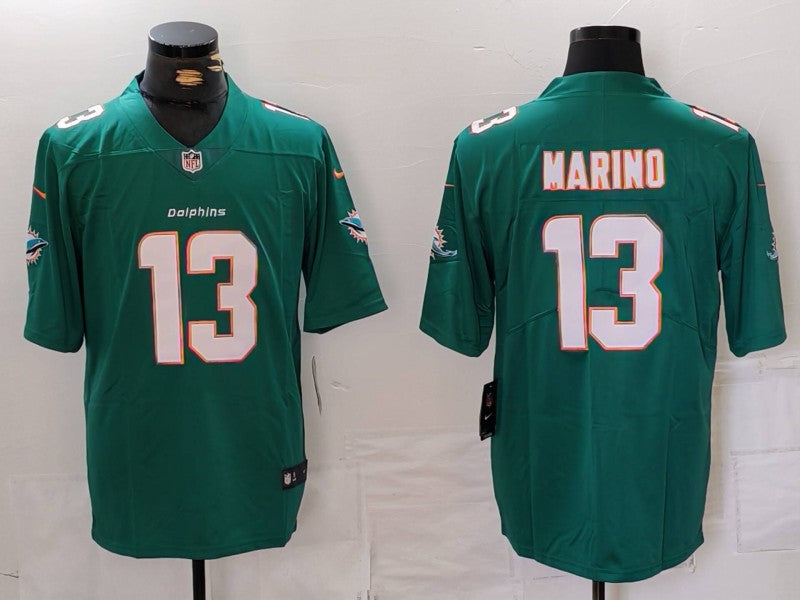 Men's Miami Dolphins Dan Marino #13 Green Game jersey
