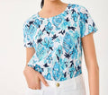 Etta Scoop Neck Top In Resort White/sea Shell Splendor