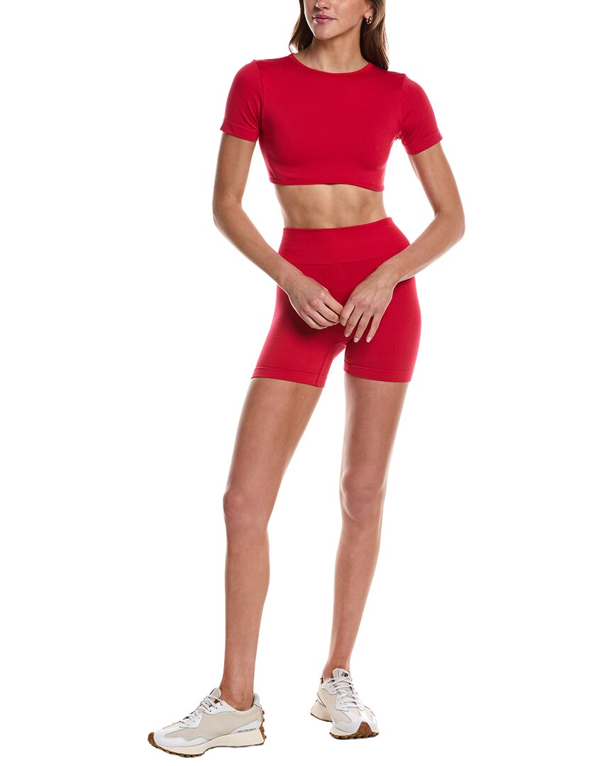 MARION 4in 2pc Open-Back Crop Top & Short Set