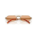 0Mu B52S Rectangular Metal Frame Sunglasses
