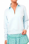 Chase Quarter Zip Top In Sea Salt