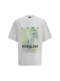 Balenciaga Men Printed Cotton T-Shirt