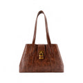 Women's Fiora Signature Lock Satchel In Brown