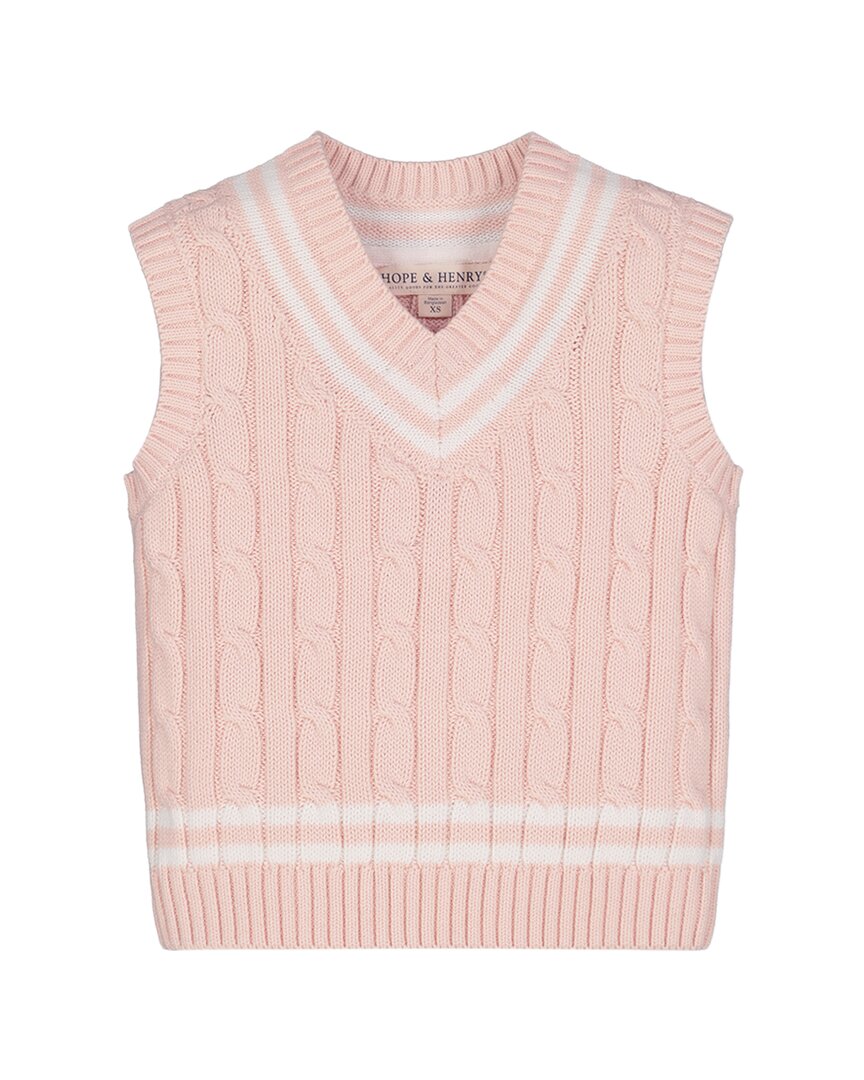 Hope & Henry Cable Tennis Sweater Vest