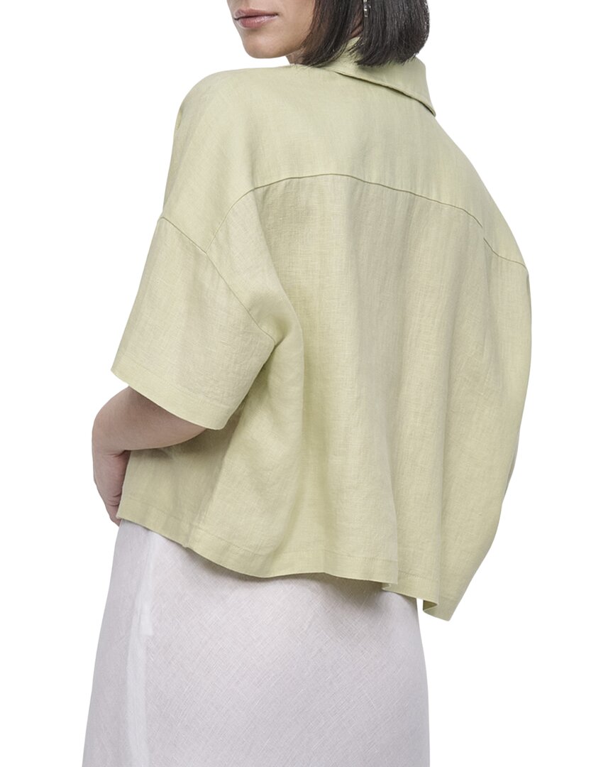 DKNY Convertible Collar Linen Shirt