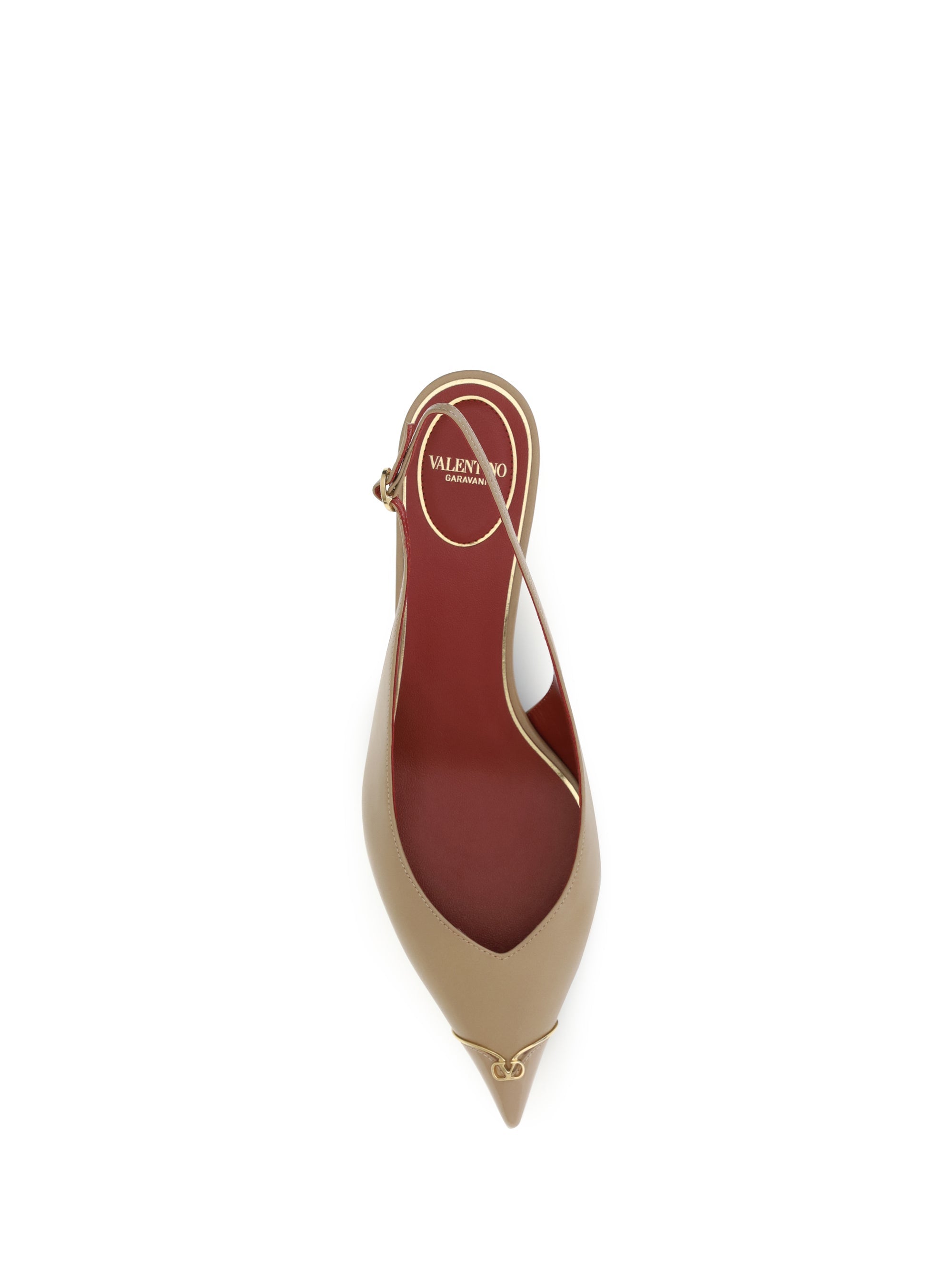 Valentino Garavani Women Vlogo Signature Kitten-Heel Slingback Pumps