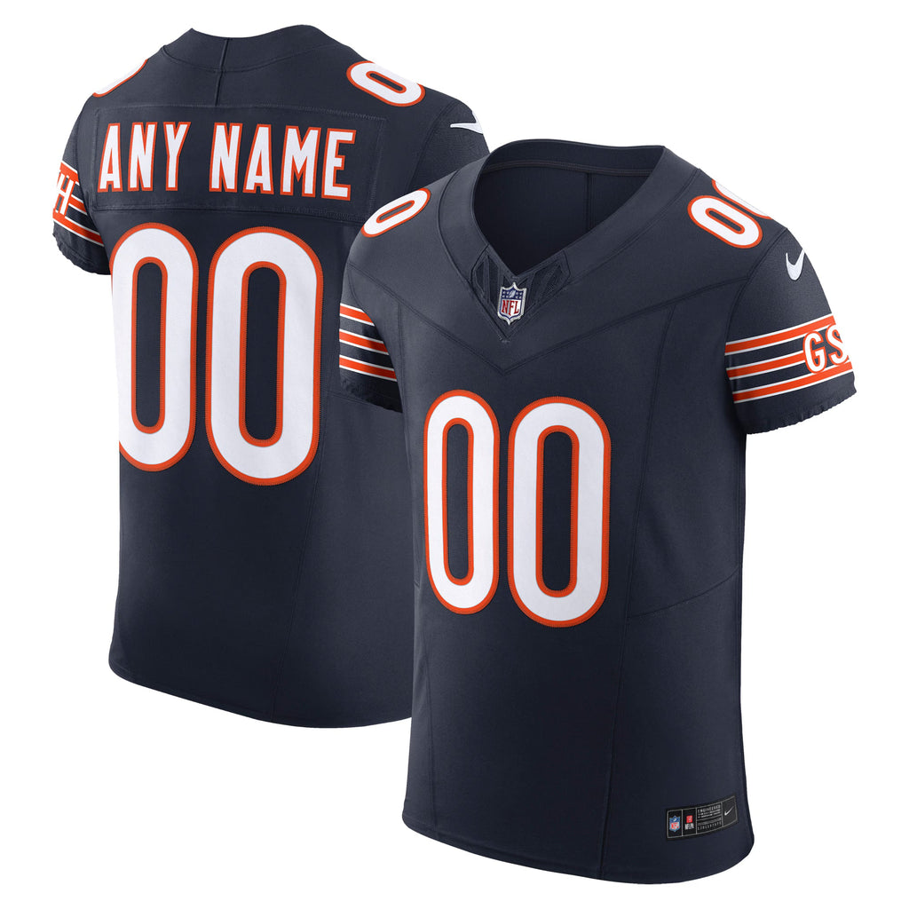 Chicago Bears Navy Vapor F.U.S.E. Elite Custom Jersey