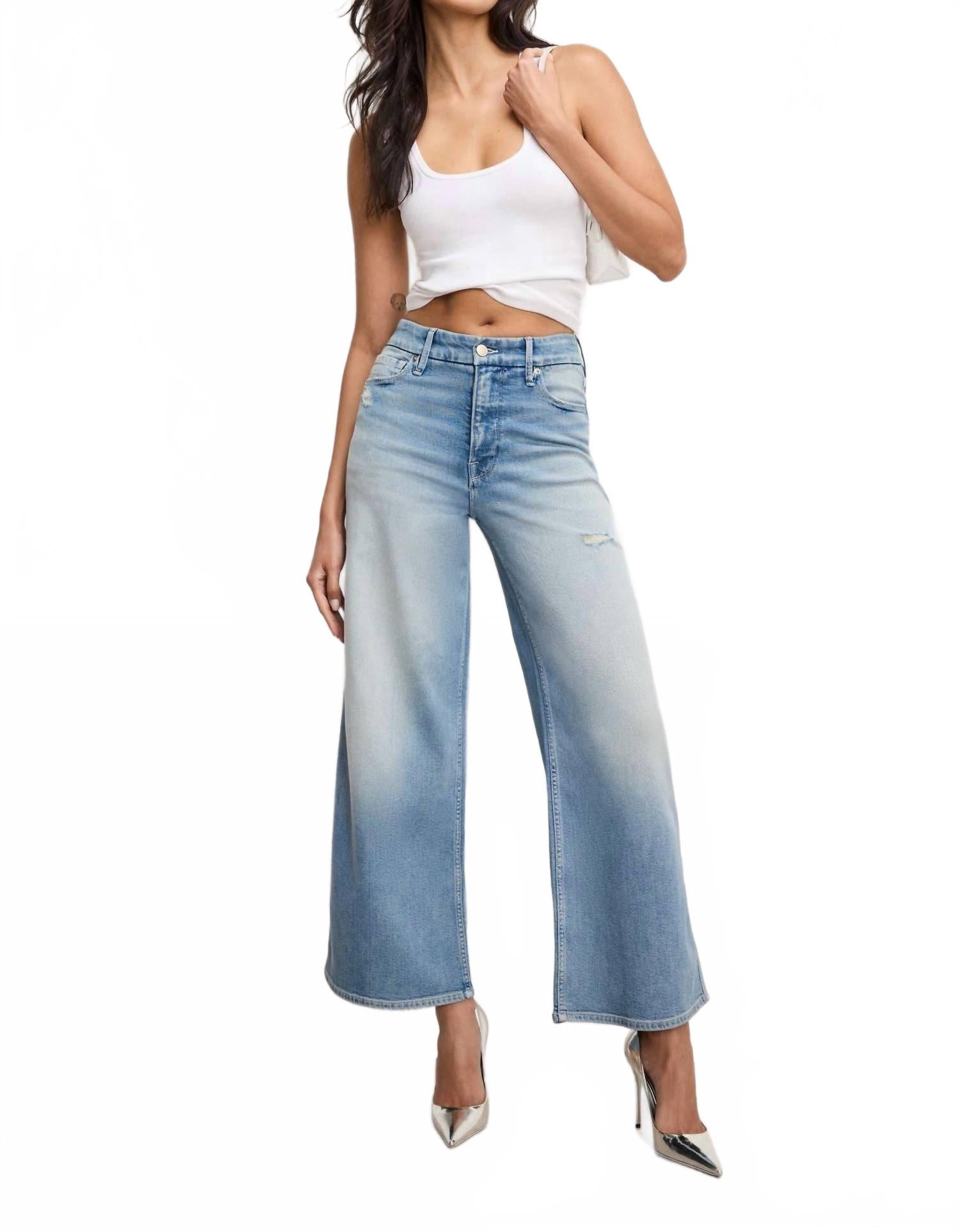 Good Skate Wide Cropped Jeans In Indigo958