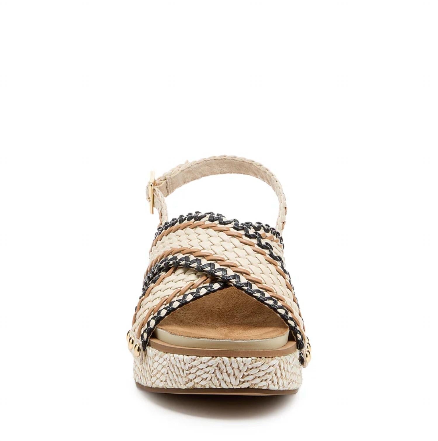 Women's Pace Platform Raffia Sandals In Shell