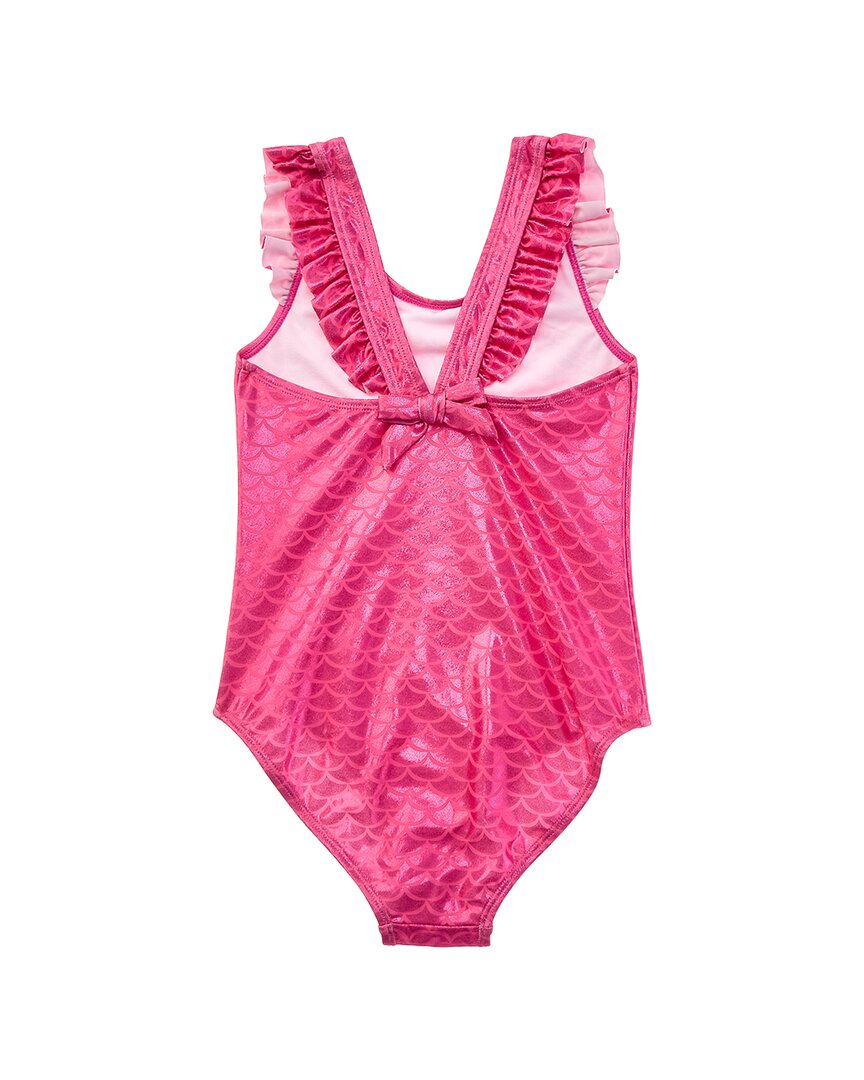 Flap Happy One Piece Shiny Pink Scales Swimsuit
