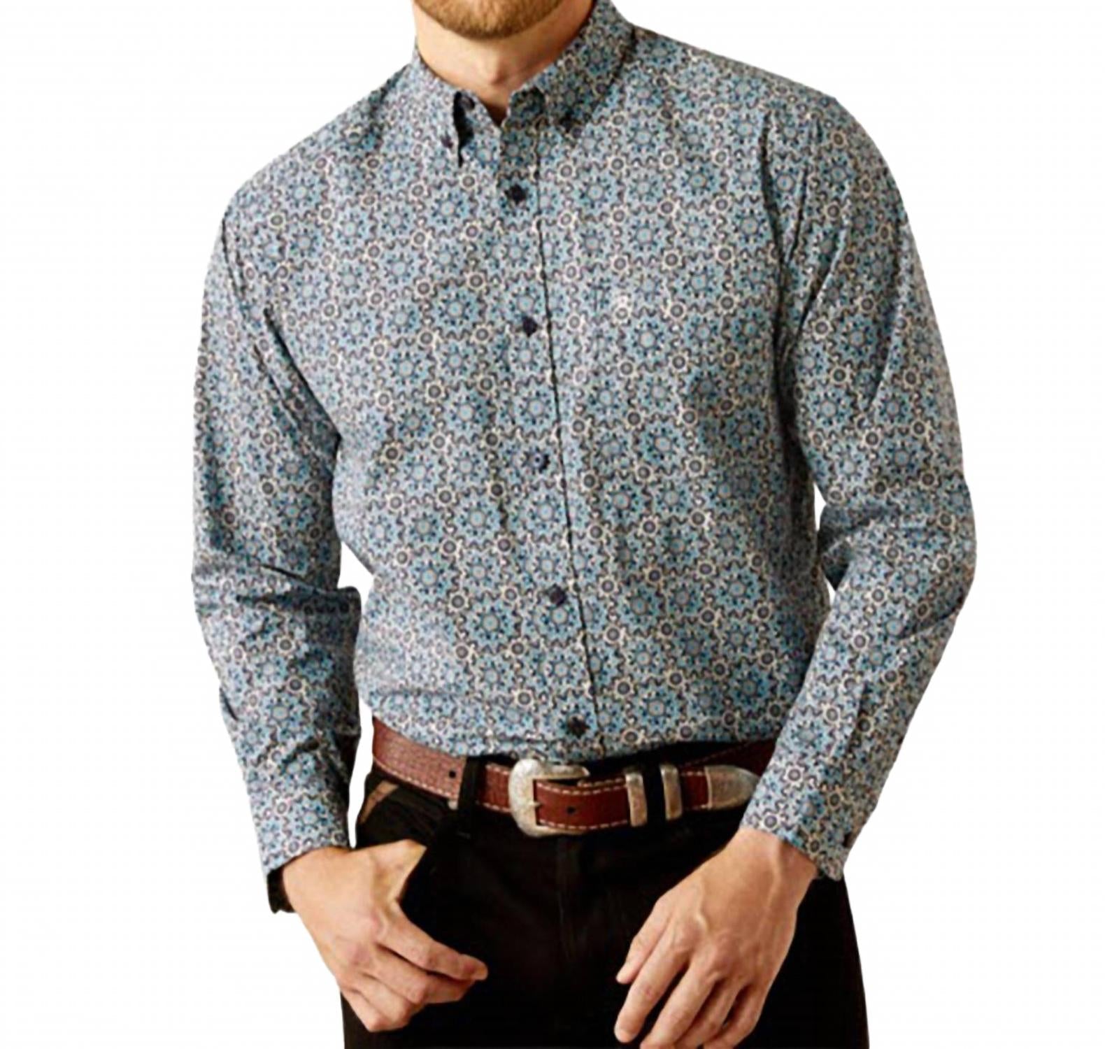 Men's Casual Series Santiago Shirt In Dark Teal