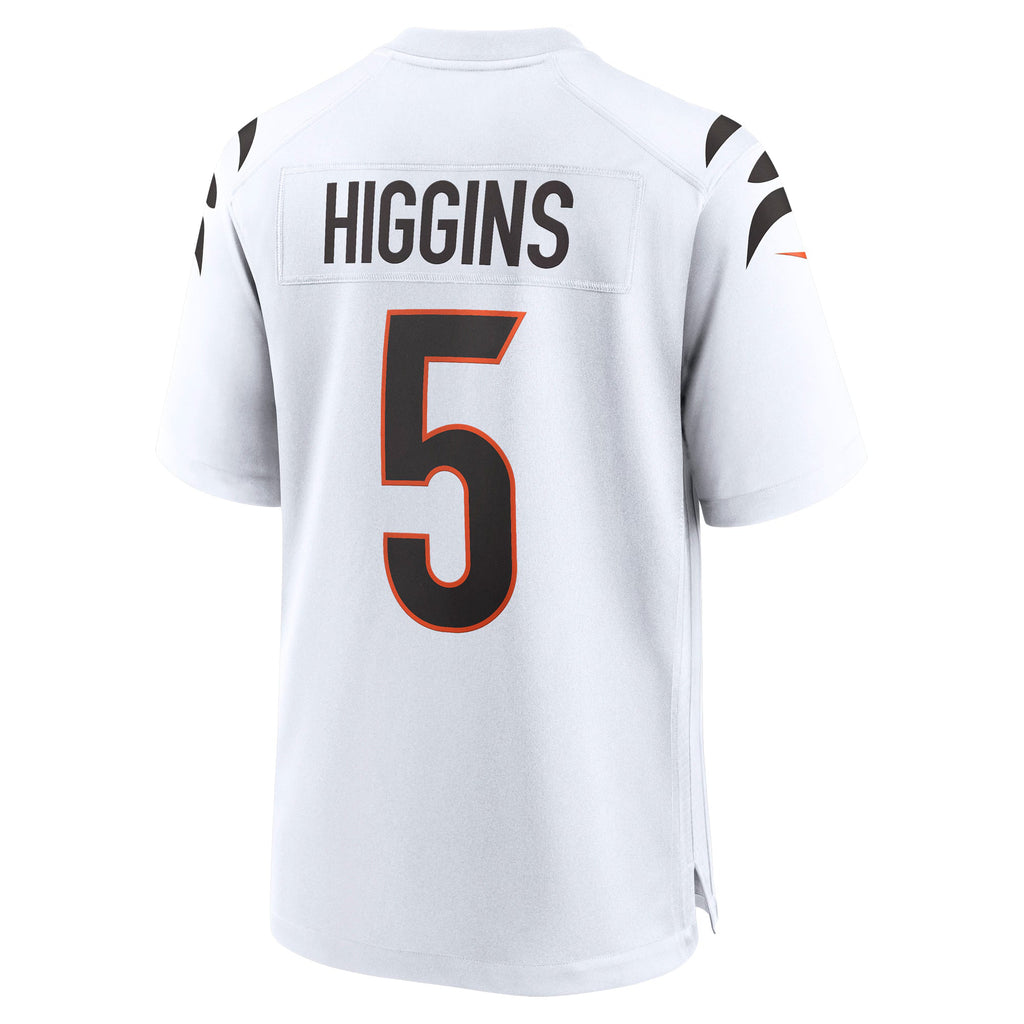 Cincinnati Bengals Tee Higgins White Game Jersey