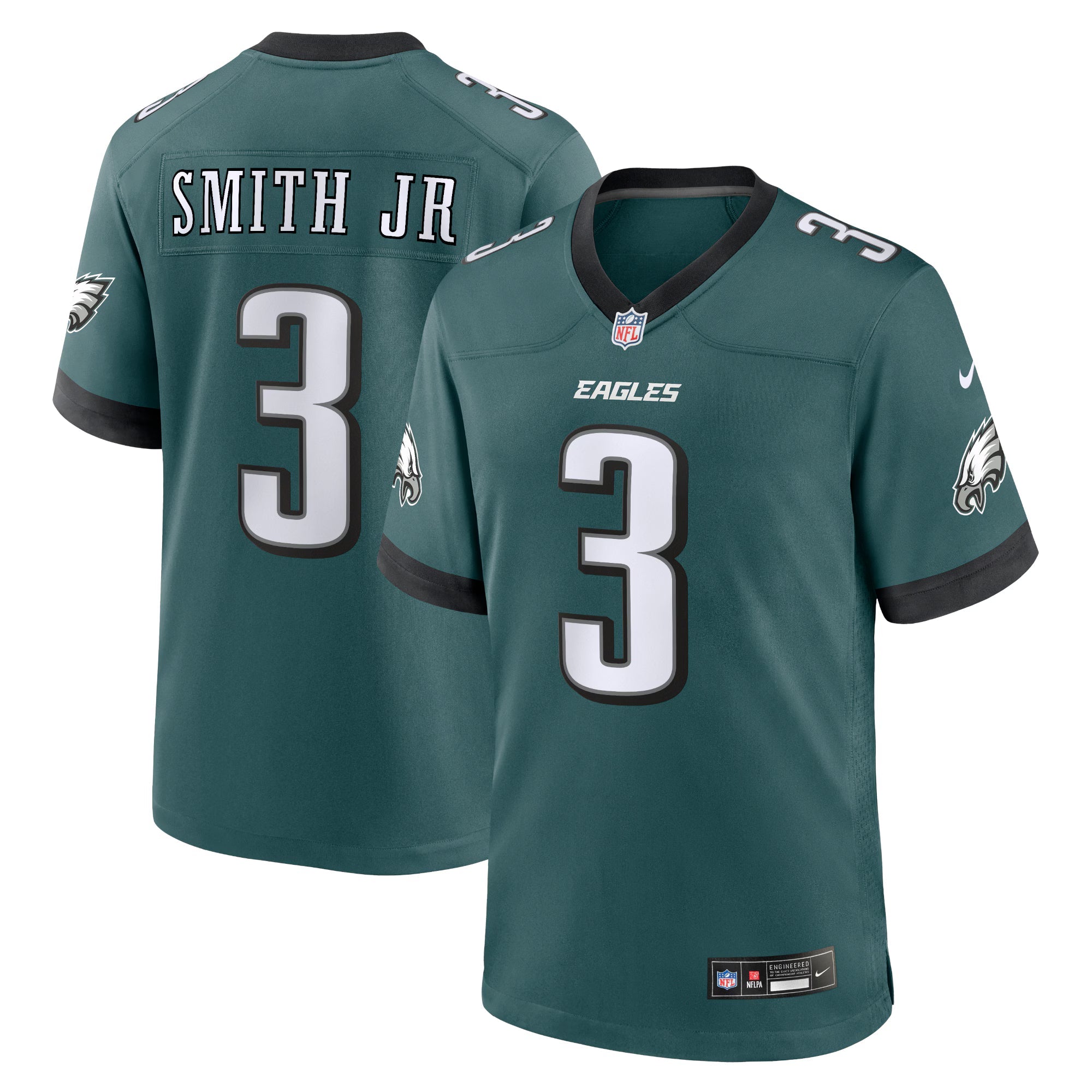 Philadelphia Eagles Nolan Smith Midnight Green Team Game Jersey