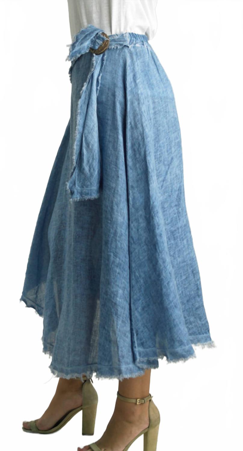 At Bay Midi Skirt In Denim