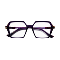 Tolosa Hexagonal Deep Purple Acetate Eyeglasses with Tortoiseshell Accents