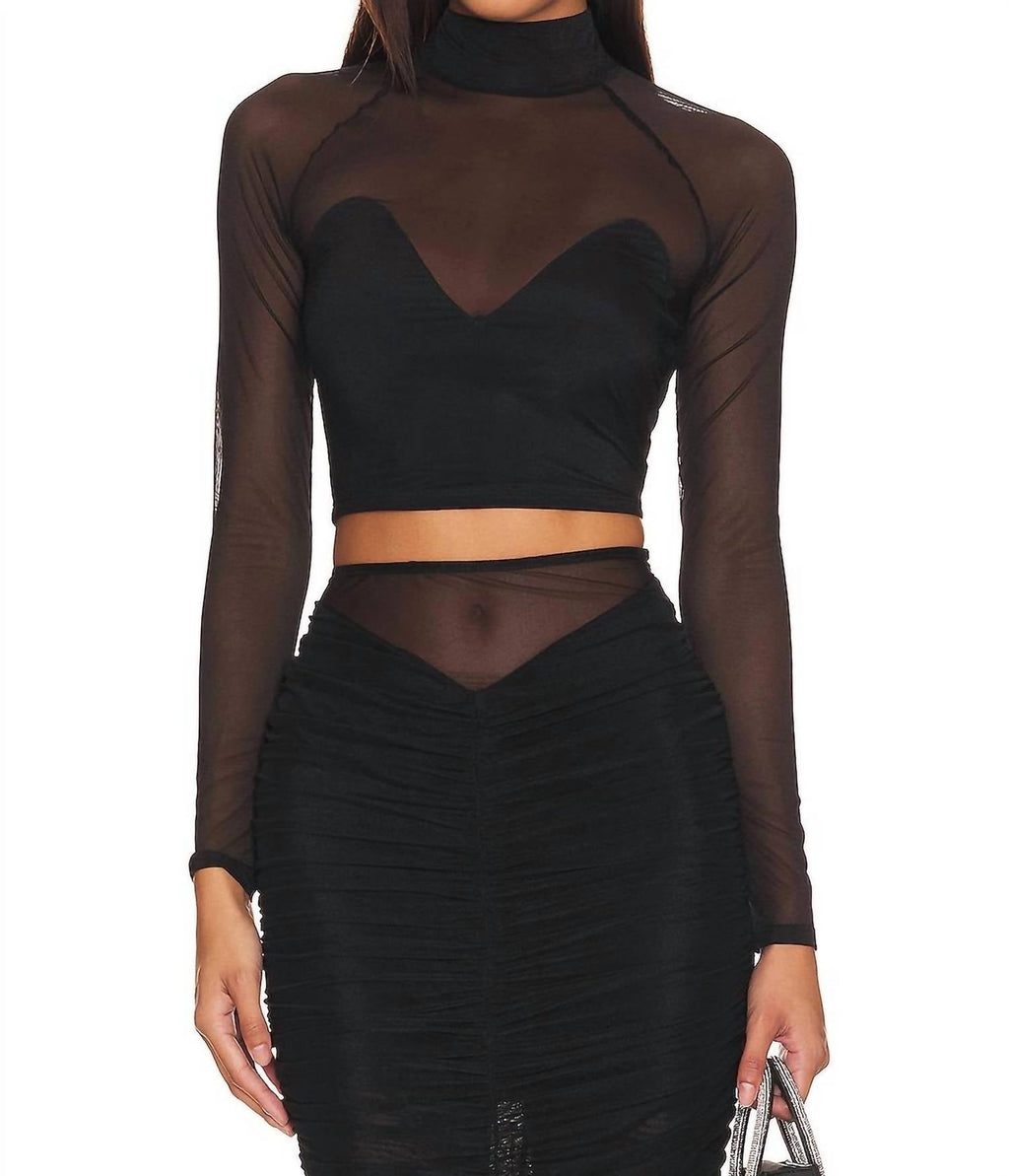 Mesh Top In Black