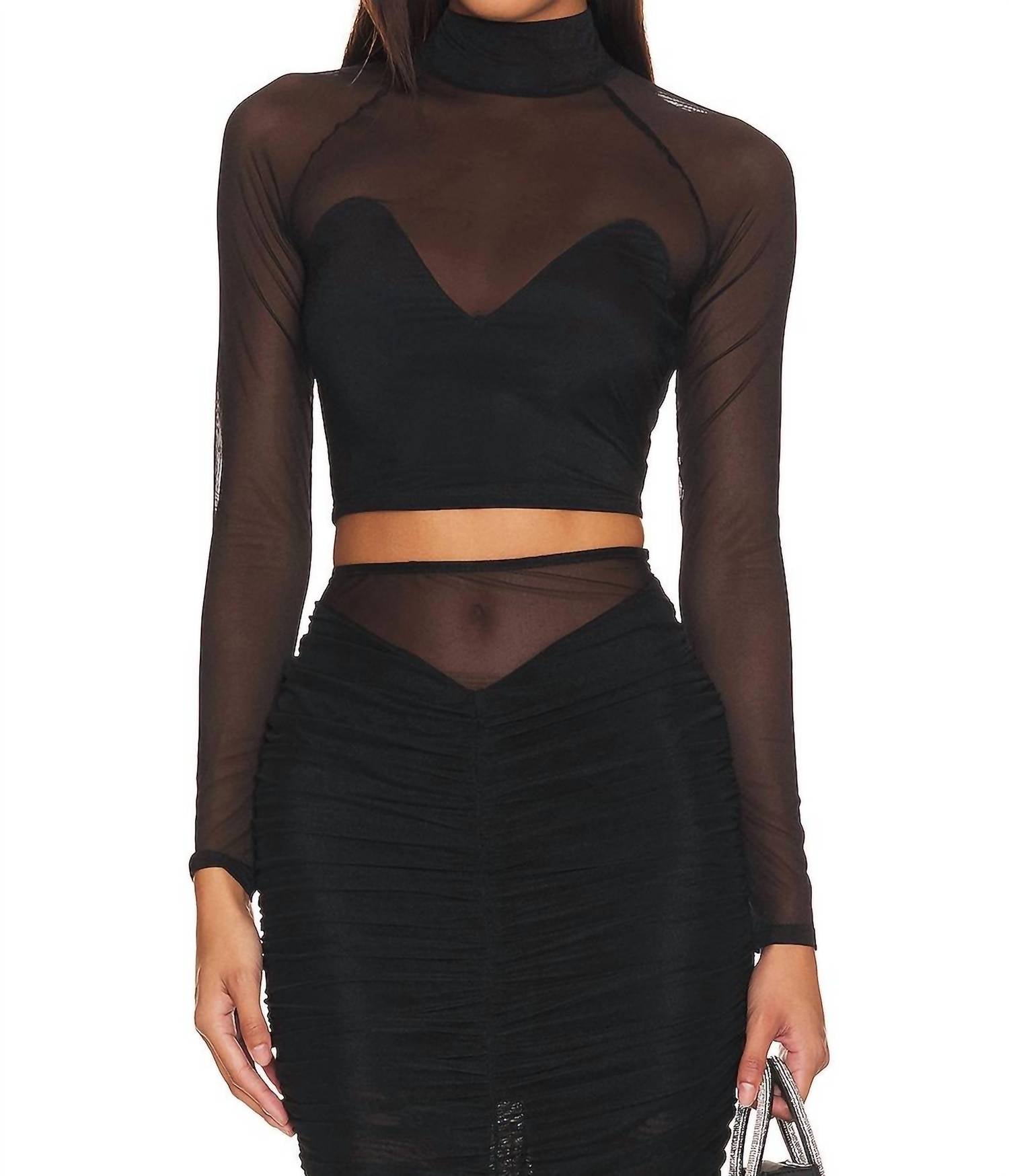 Mesh Top In Black