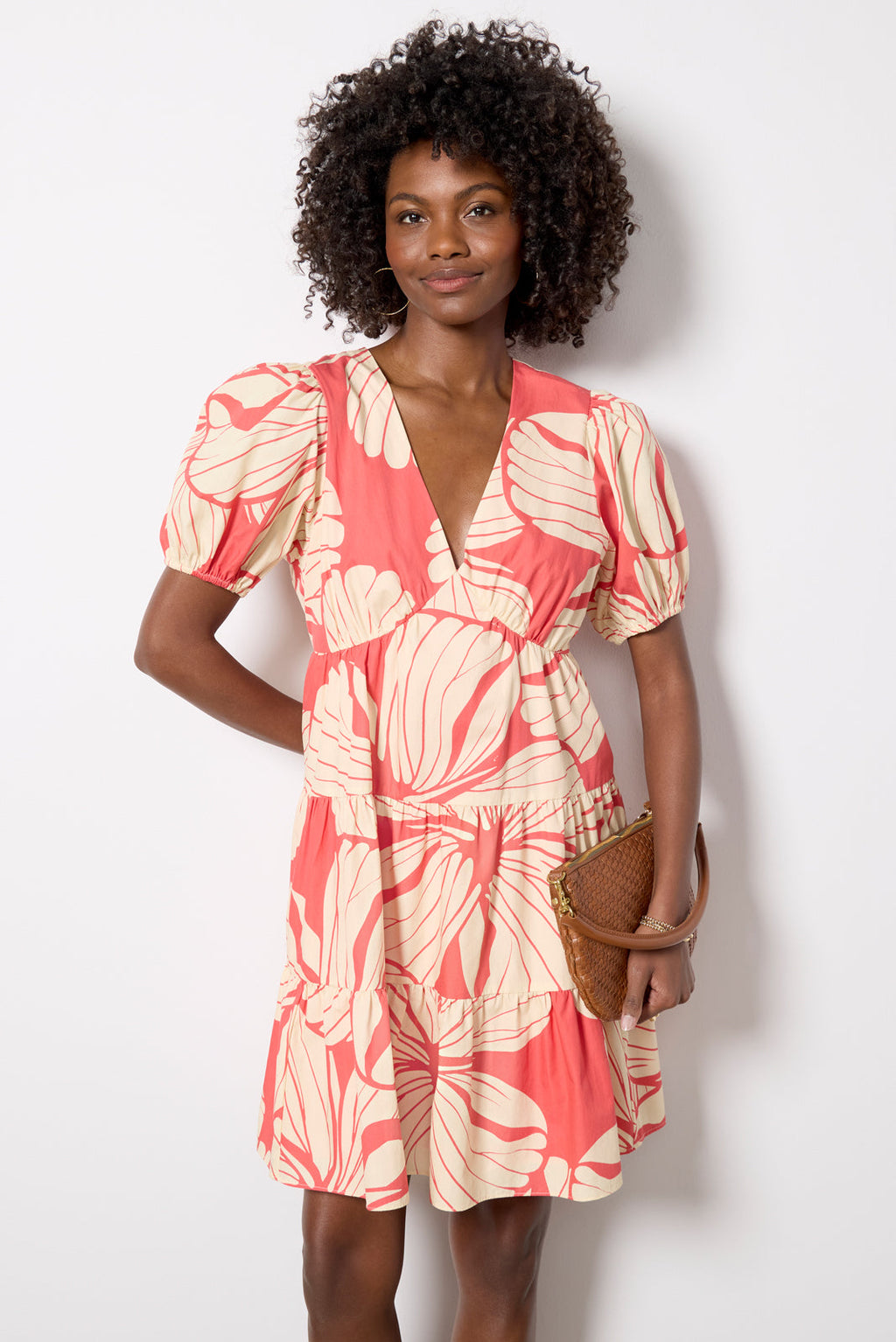 Women's SS V Neck Mini Dress