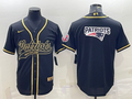 Men's New England Patriots Black Game Jersey1