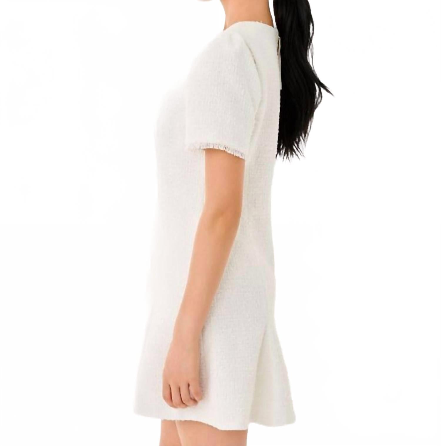Geneva Dress In Coconut Chic Chick Boucle