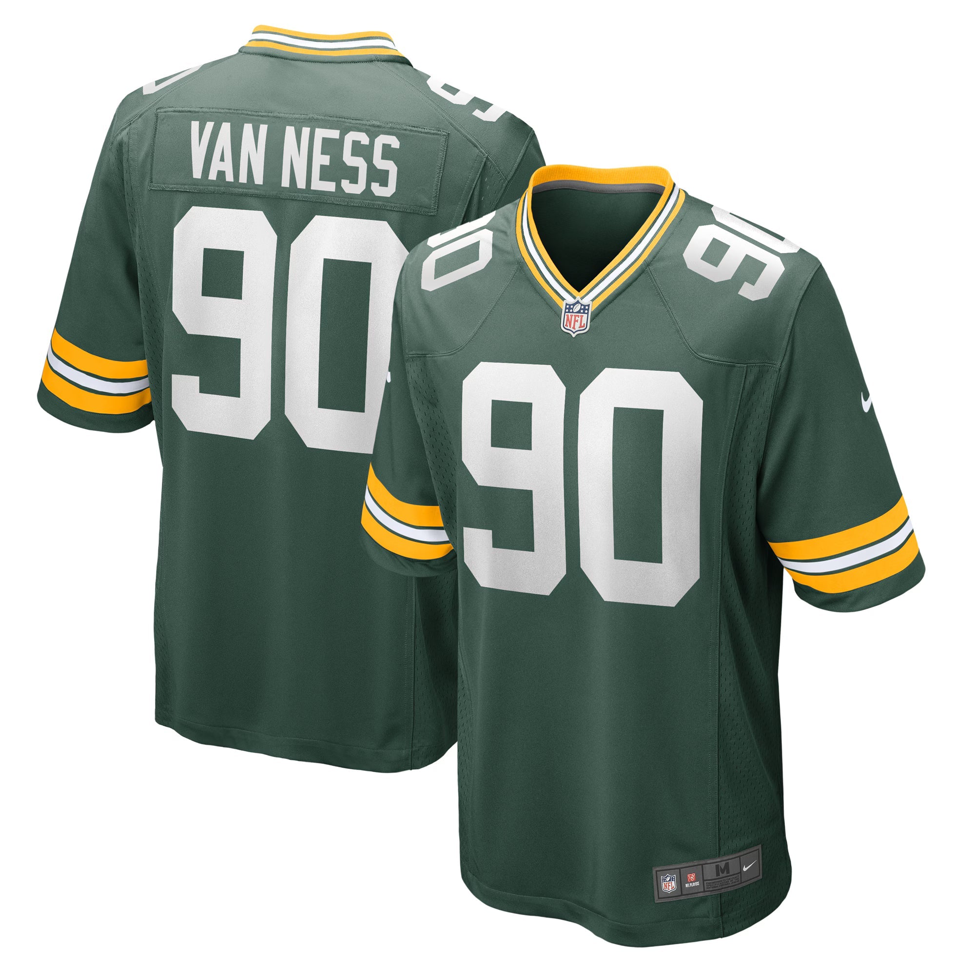 Green Bay Packers Lukas Van Ness Green Game Jersey