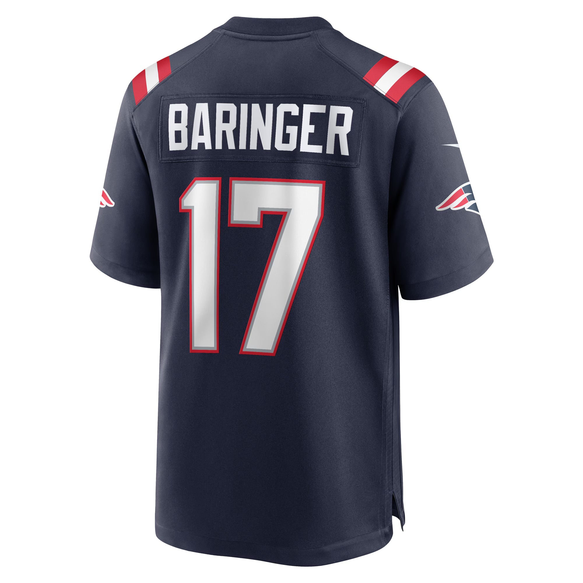 New England Patriots Bryce Baringer Navy Team Game Jersey