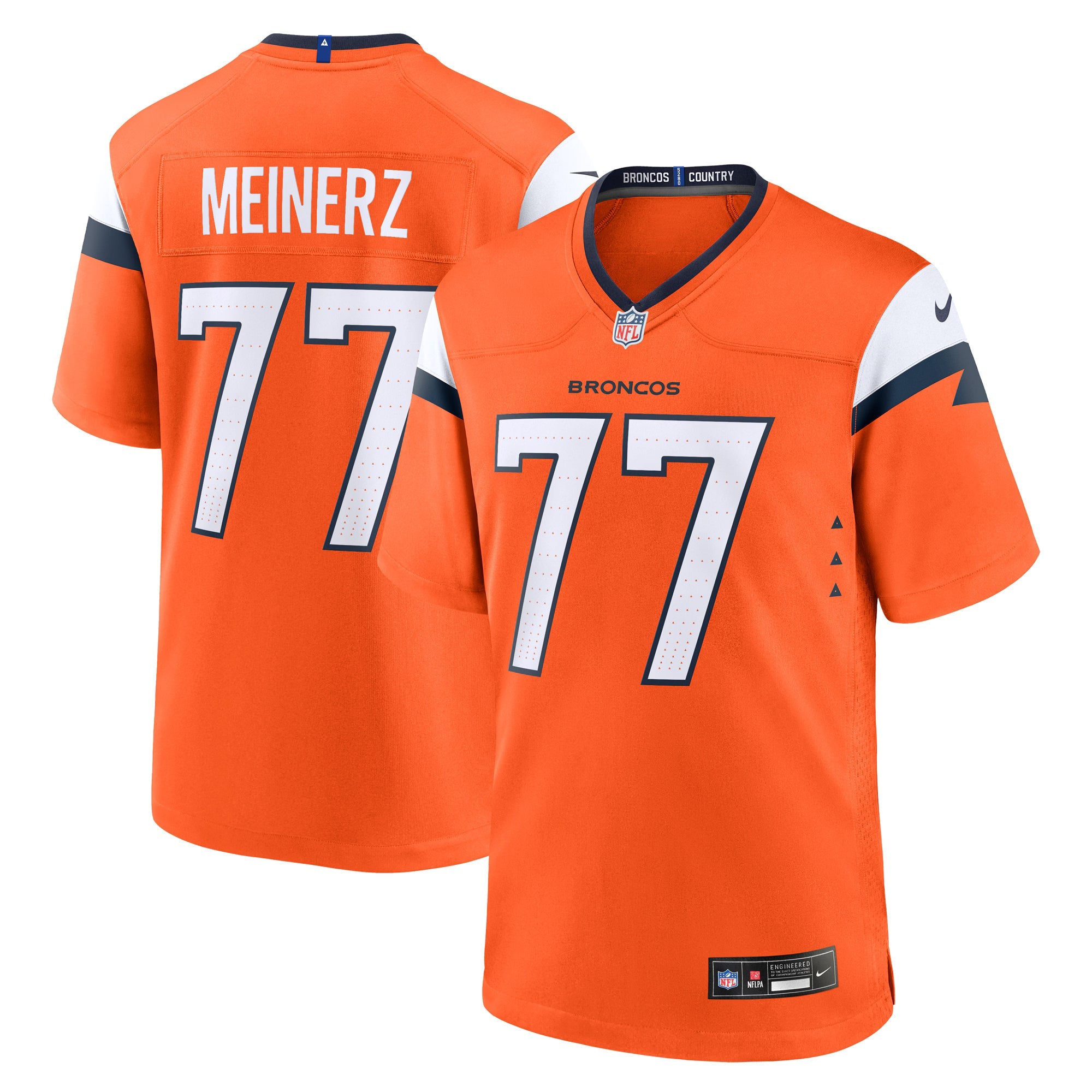 Denver Broncos Quinn Meinerz Orange Team Game Jersey