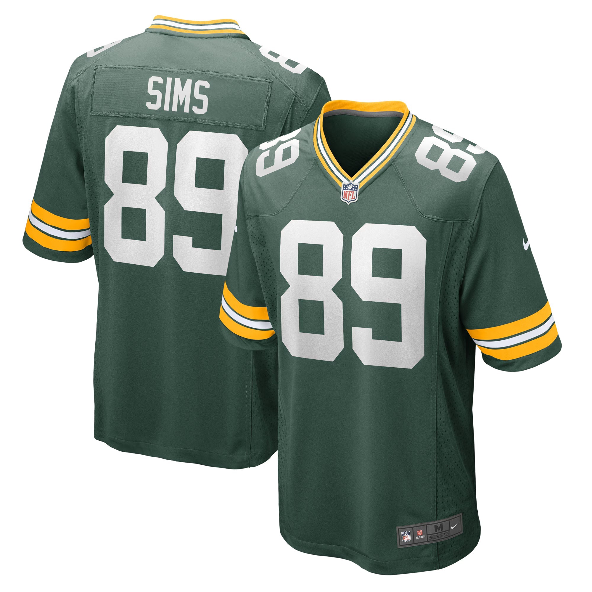 Green Bay Packers Ben Sims Green Team Game Jersey