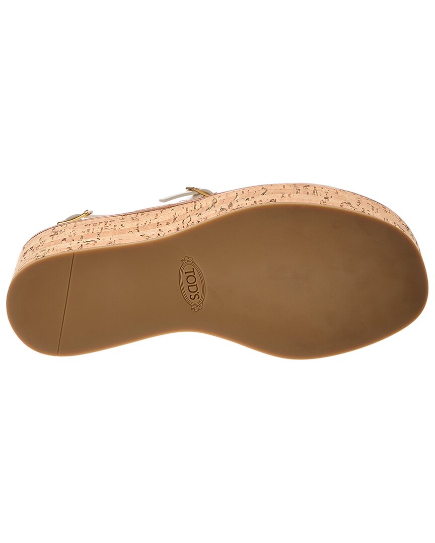 TOD’s Leather Wedge Sandal